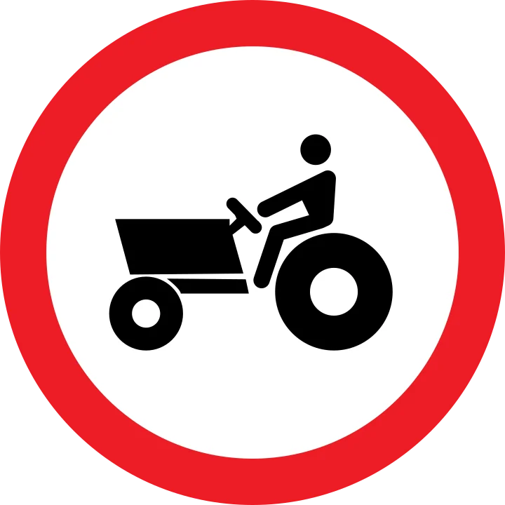 Accesul interzis tractoarelor și mașinilor autopropulsate pentru lucrări
