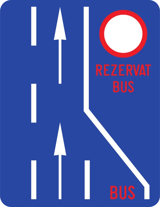 Bandă rezervată circulației autovehiculelor de transport public de persoane