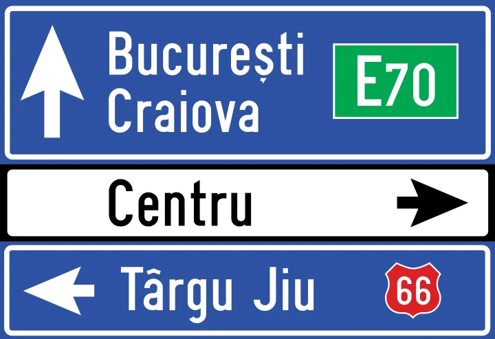 Presemnalizarea direcțiilor indicate