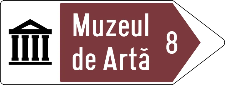 Direcția spre obiectivul turistic