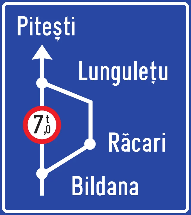 Presemnalizarea traseului de urmat în cazul unei restricții de circulație