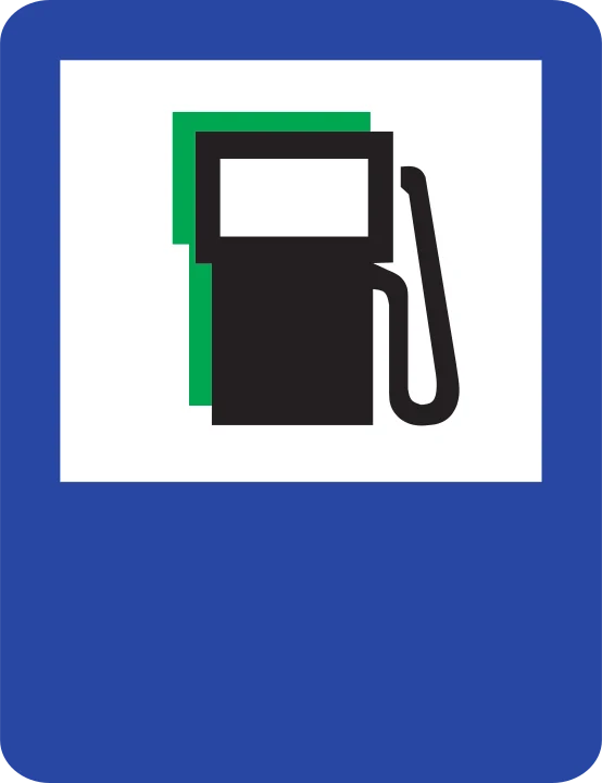 Stație de alimentare cu carburanți inclusiv benzină fără plumb