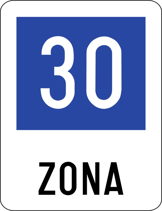 Zonă cu viteza recomandată 30 km/h