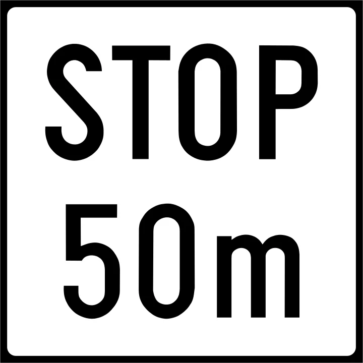 Distanța până la indicatorul "Oprire"