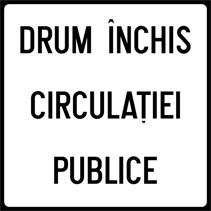 Drum închis circulației publice