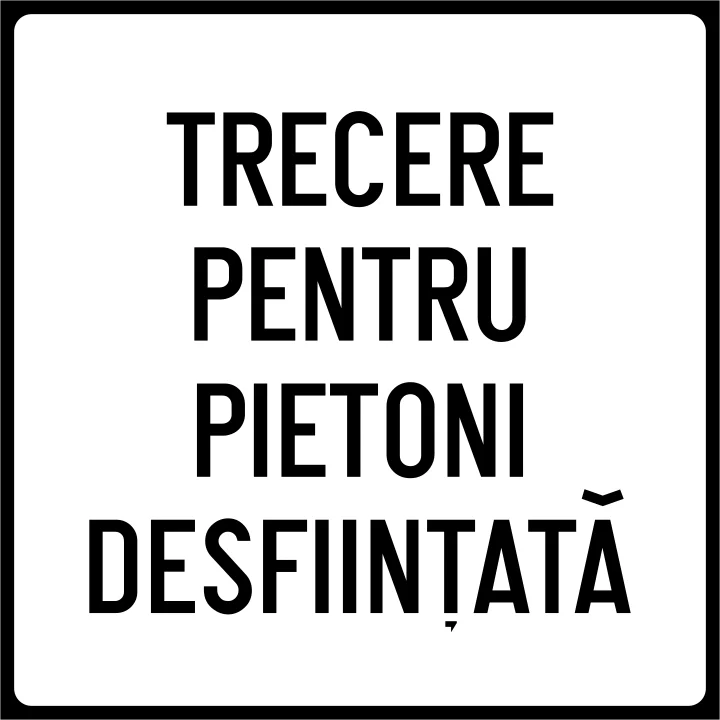 Trecere pentru pietoni desființată