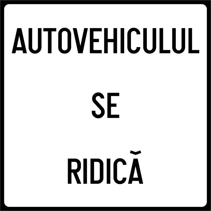 Autovehiculul se ridică